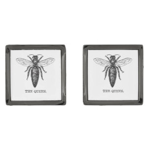 Queen Bee Illustration Classic Drawing Cufflinks