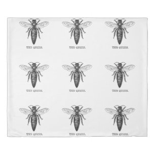 Queen Bee Illustration Classic Drawing Duvet Cover