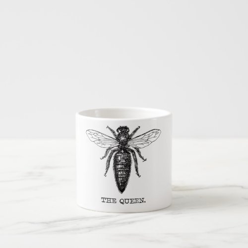 Queen Bee Illustration Classic Drawing Espresso Cup