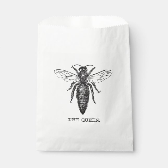 Queen Bee Illustration Classic Drawing Favor Bag (Front)