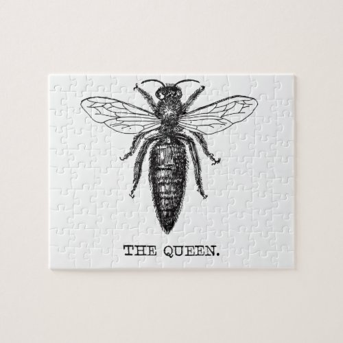 Queen Bee Illustration Classic Drawing Jigsaw Puzzle