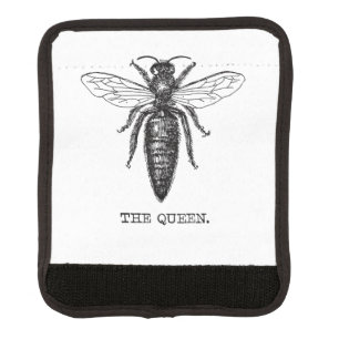 Queen Bee Illustration Classic Drawing Luggage Handle Wrap