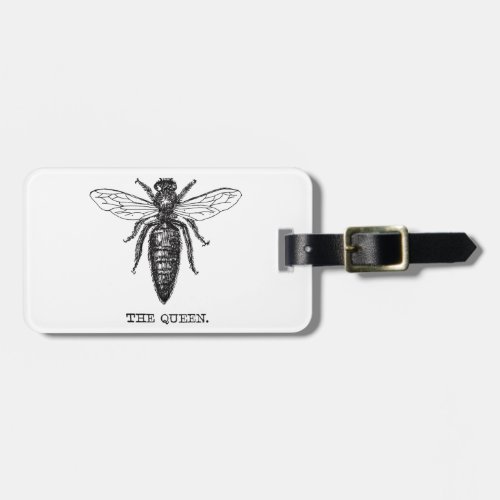 Queen Bee Illustration Classic Drawing Luggage Tag