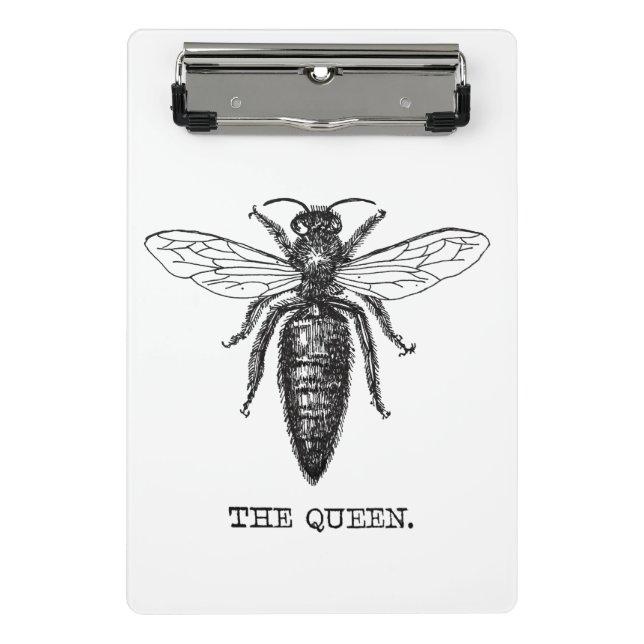 Queen Bee Illustration Classic Drawing Mini Clipboard (Front)