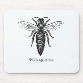 Queen Bee Illustration Classic Drawing Mouse Pad