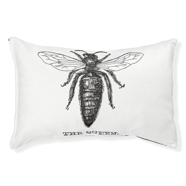 Queen Bee Illustration Classic Drawing Pet Bed (Front)