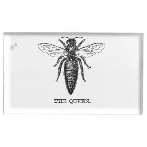 Queen Bee Illustration Classic Drawing Place Card Holder