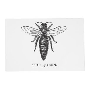 Queen Bee Illustration Classic Drawing Placemat