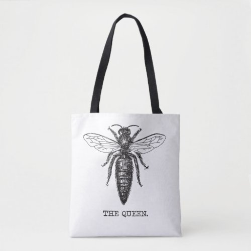 Queen Bee Illustration Classic Drawing Tote Bag