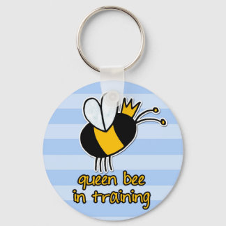 queen bee in training keychain