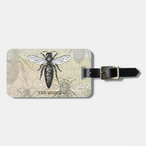 Queen Bee Insect Bees Honey Beehive Luggage Tag