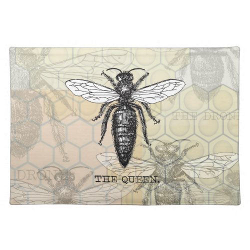 Queen Bee Insect Bees Honey Beehive Placemat