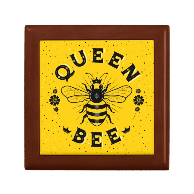 Queen Bee Jewelry Gift Keepsake Box (Front)