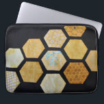 Queen Bee Laptop Bag<br><div class="desc">Queen Bee © Victoria Black 2016
Honeycomb applique</div>