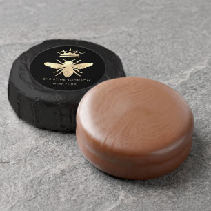 queen bee logo dipped oreo cookie favors