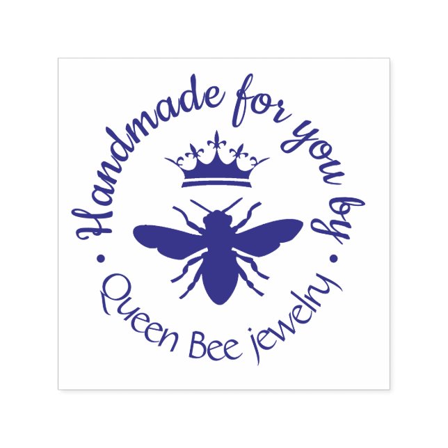 queen bee logo jewelry self-inking stamp (Design)