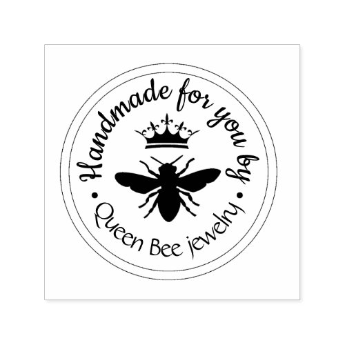 queen bee logo self_inking stamp