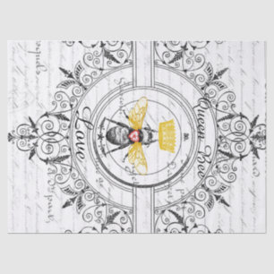 Queen Bee Love Decoupage Tissue Paper