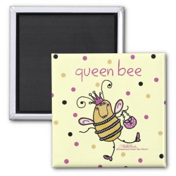 Queen Bee Magnet by creationhrt at Zazzle