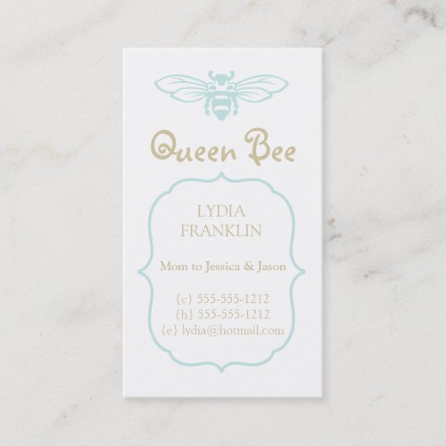 Queen Bee Mommy Calling Card Business Card Templates