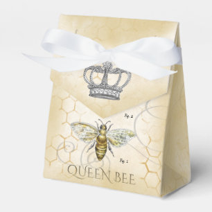 Queen Bee Monogram Thank You Favor Boxes