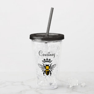 Queen Bee Monogrammed Acrylic Tumbler