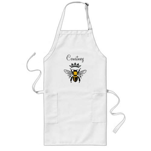 Queen Bee Monogrammed Long Apron