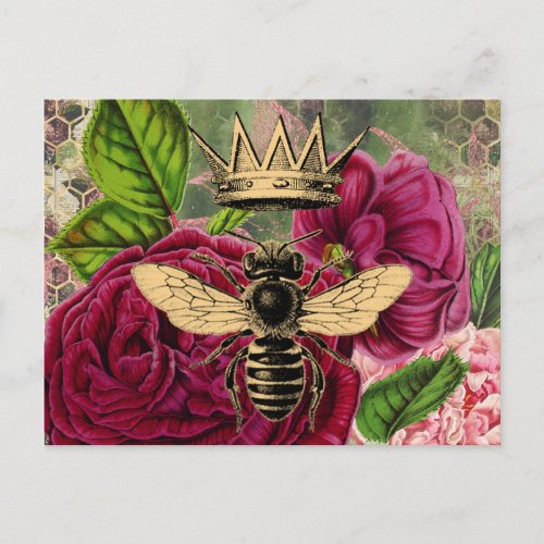 Queen Bee  Mystic Roses  Postcard