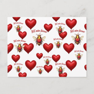 Queen Bee of hearts Postcard