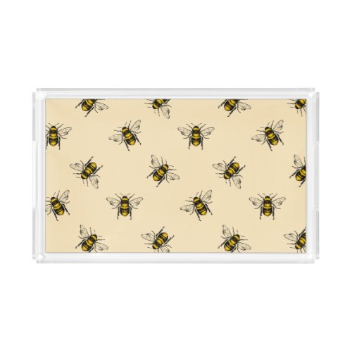 Queen Bee Pattern Acrylic Tray