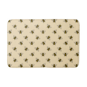 Queen Bee Pattern Bath Mat