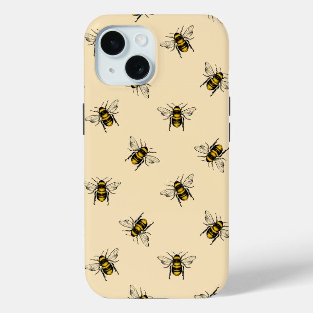 Queen Bee Pattern Case-Mate iPhone Case (Back)