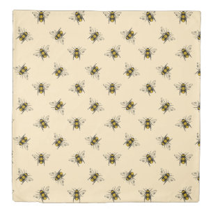 Queen Bee Pattern Duvet Cover