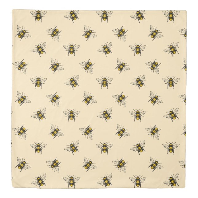 Queen Bee Pattern Duvet Cover (Front)