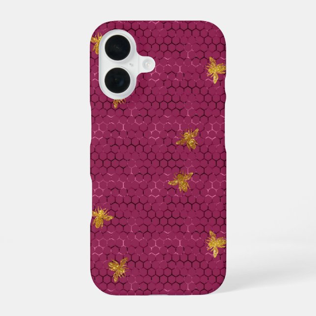 Queen Bee Pattern  Iphone Case (Back)