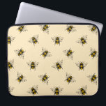 Queen Bee Pattern Laptop Sleeve<br><div class="desc">Vintage honey bee patterns are a fun and stylish way to add a touch of retro charm to your home décor. Check out this vntage style design featuring a group of bees.</div>