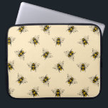 Queen Bee Pattern Laptop Sleeve<br><div class="desc">Vintage honey bee patterns are a fun and stylish way to add a touch of retro charm to your home décor. Check out this vntage style design featuring a group of bees.</div>