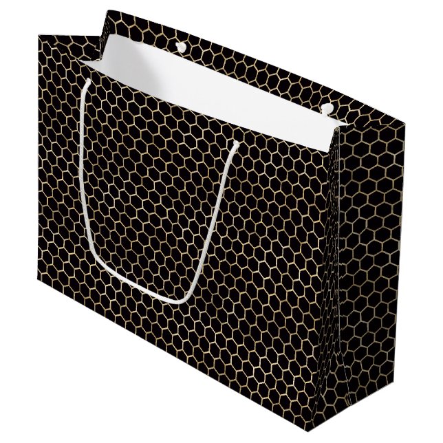 Queen Bee Pattern  Large Gift Bag (Front Angled)