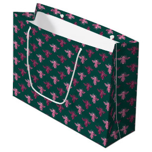 Queen Bee Pattern Large Gift Bag