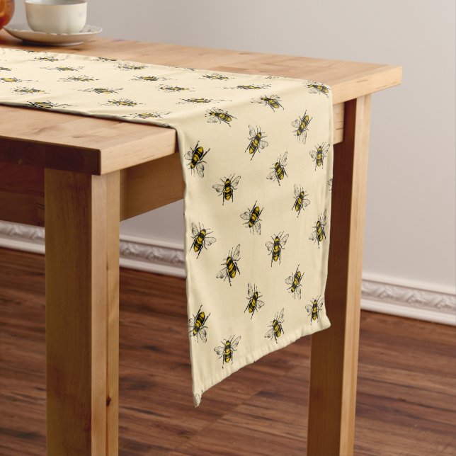 Queen Bee Pattern Medium Table Runner (In Situ)