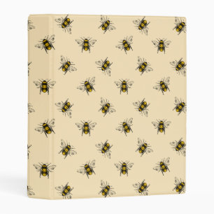Queen Bee Pattern Mini Binder