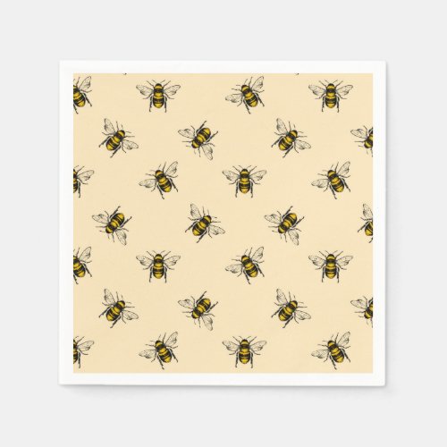 Queen Bee Pattern Napkins