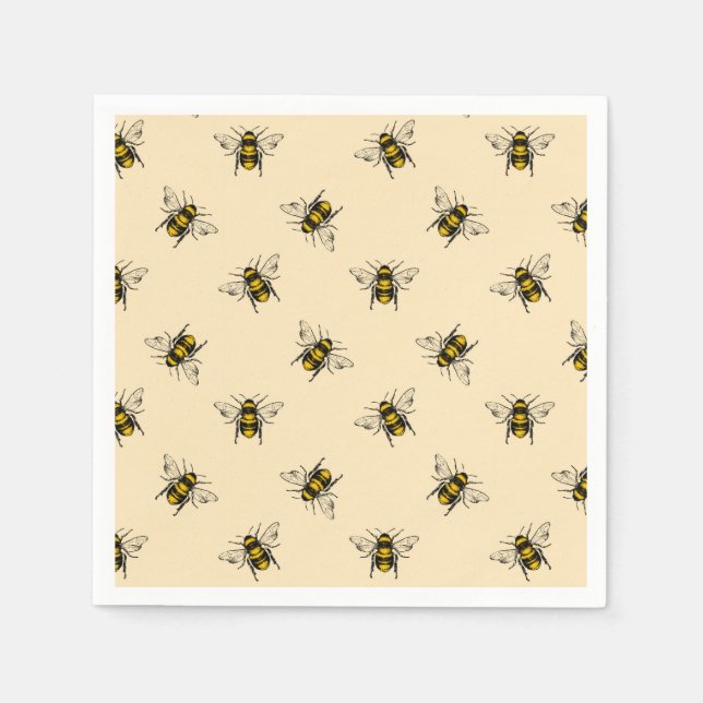 Queen Bee Pattern Napkins (Front)