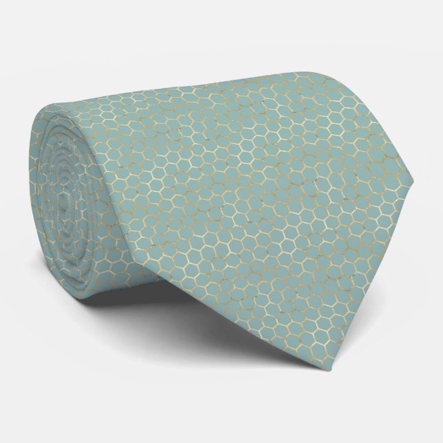 Queen Bee Pattern  Neck Tie (Rolled)