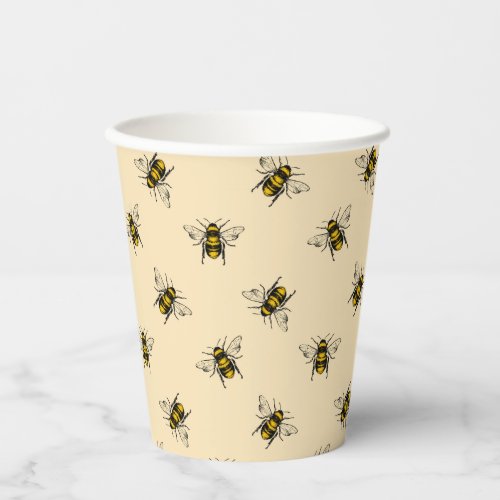 Queen Bee Pattern Paper Cups