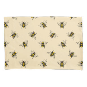 Queen Bee Pattern Pillow Case