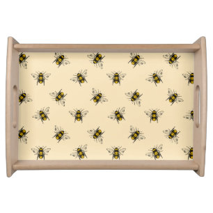 Queen Bee Pattern Serving Tray