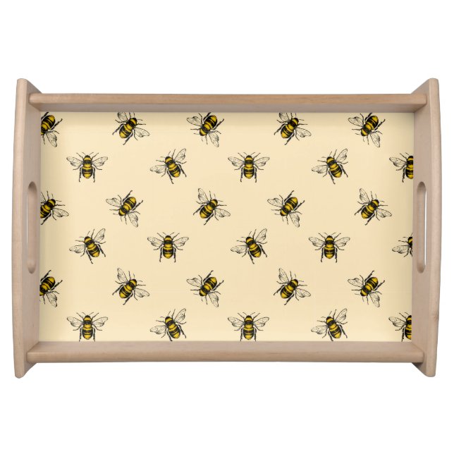 Queen Bee Pattern Serving Tray (Front)