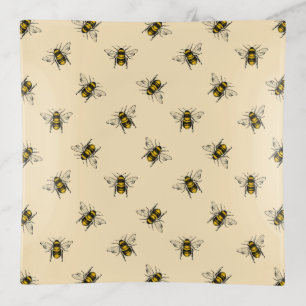 Queen Bee Pattern Trinket Tray