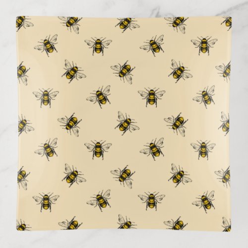 Queen Bee Pattern Trinket Tray